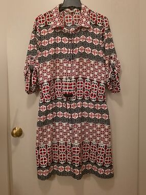 Calvin Klein Belted Shirt Dress - lightweight, wrinkle-free, great for travel!